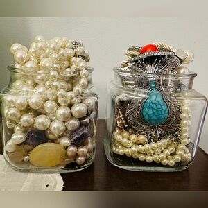 Two Mystery Jewelry Jars